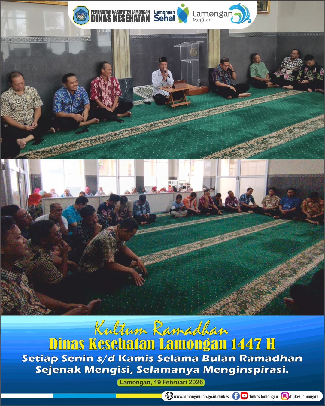 Foto: 🌙 Kultum Ramadhan Dinkes Lamongan 1447 H – Sejenak Mengisi, Selamanya Menginspirasi.