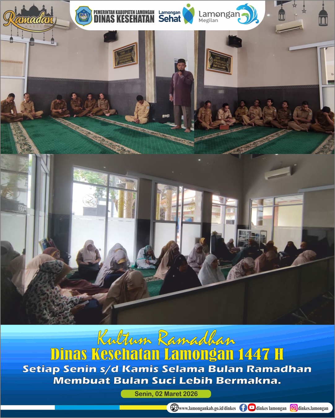 Foto: 🌙 Kultum Ramadhan Dinkes Lamongan 1447 H – Sejenak Mengisi, Membuat Bulan Suci Lebih Bermakna.
