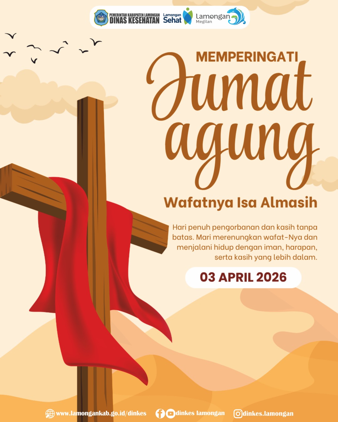 Foto: Selamat memperingati Jumat Agung 03 April 2026.