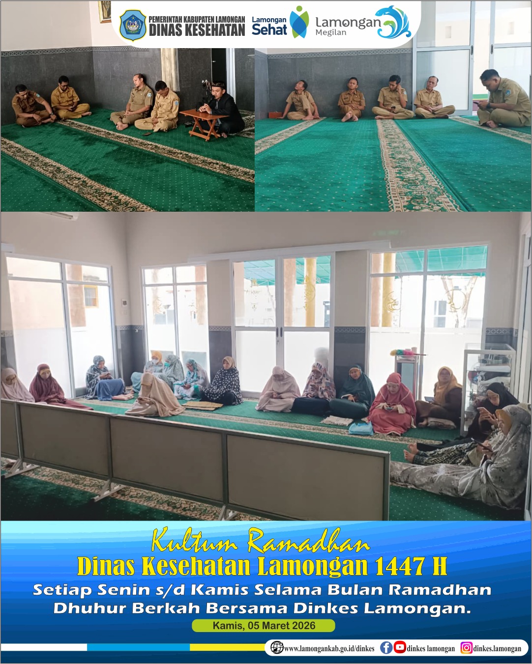 Foto: 🌙 Kultum Ramadhan Dinkes Lamongan 1447 H – Dhuhur Berkah Bersama Dinkes Lamongan.