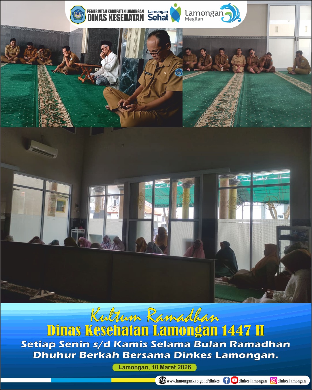 Foto: 🌙 Kultum Ramadhan Dinkes Lamongan 1447 H – Dhuhur Berkah Bersama Dinkes Lamongan.