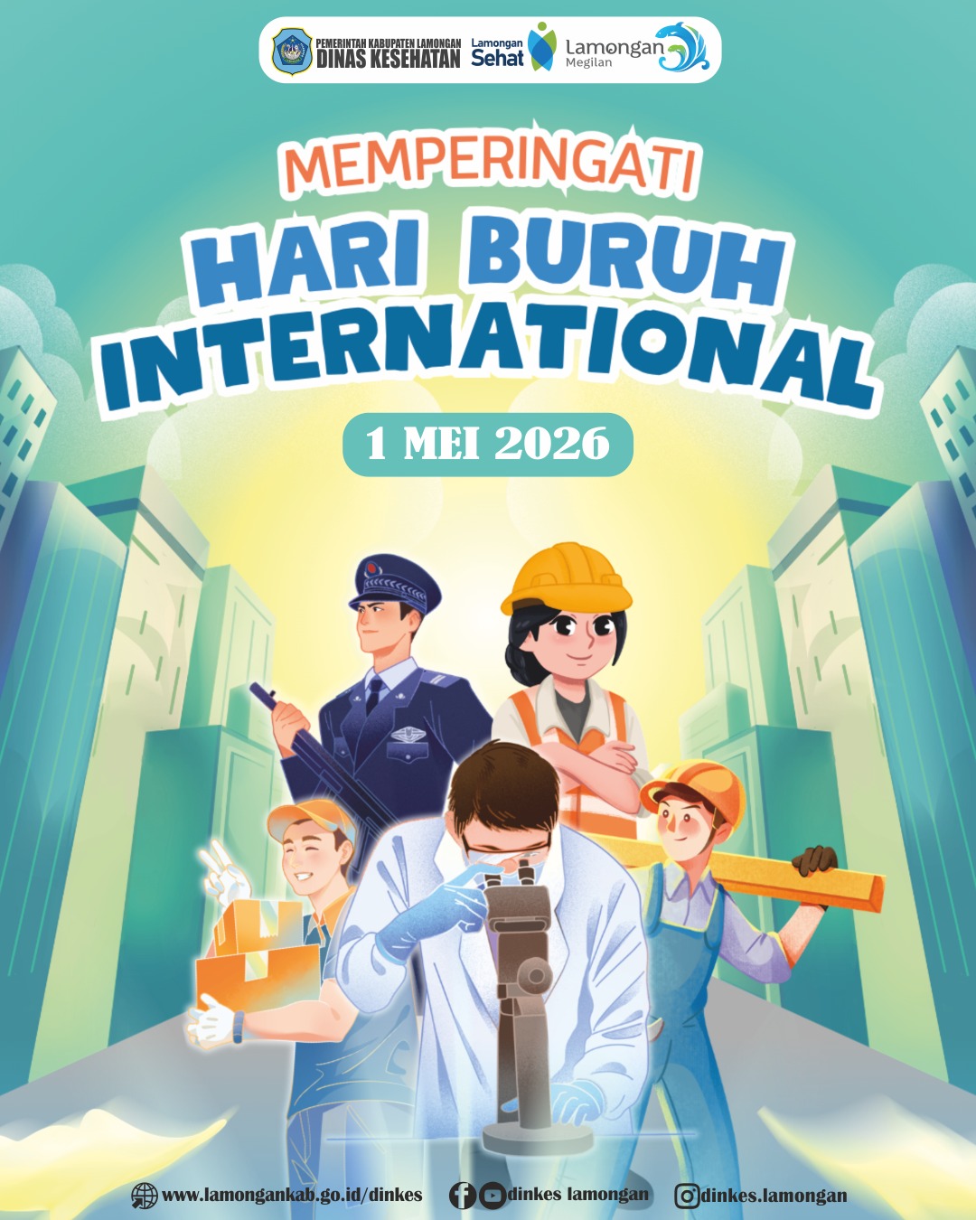 Foto: Selamat Hari Buruh Internasional 2026: Sehat, Kuat, dan Produktif untuk Lamongan!
