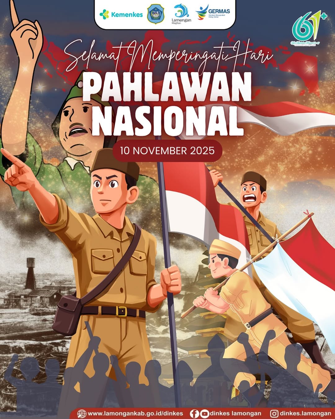 Foto: Selamat Hari Pahlawan Nasional 2025 Dinas Kesehatan Kabupaten Lamongan.