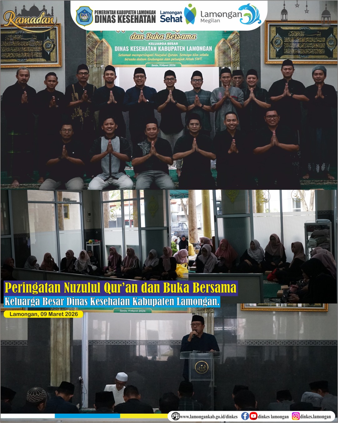 Foto: ✨ Memaknai Nuzulul Qur’an, Menguatkan Kebersamaan Keluarga Besar Dinas Kesehatan Kabupaten Lamongan.
