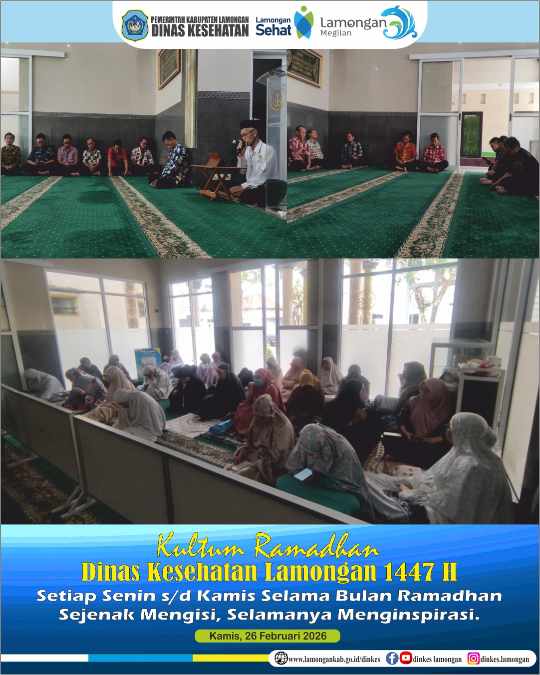 Foto: 🌙 Kultum Ramadhan Dinkes Lamongan 1447 H – Sejenak Mengisi, Selamanya Menginspirasi.
