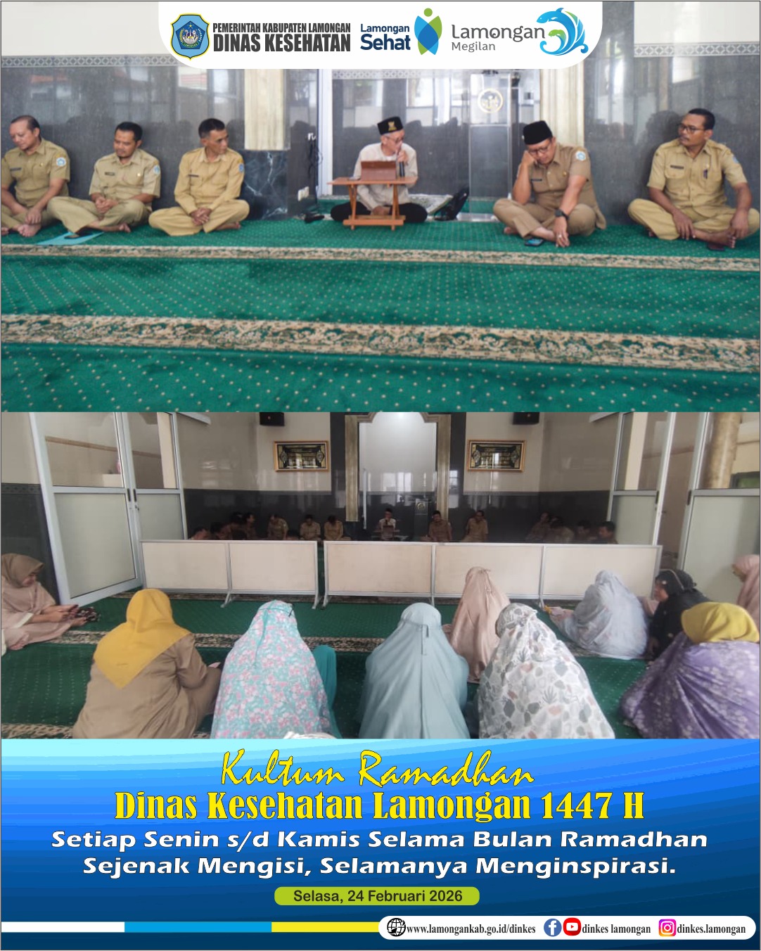 Foto: 🌙 Kultum Ramadhan Dinkes Lamongan 1447 H – Sejenak Mengisi, Selamanya Menginspirasi.