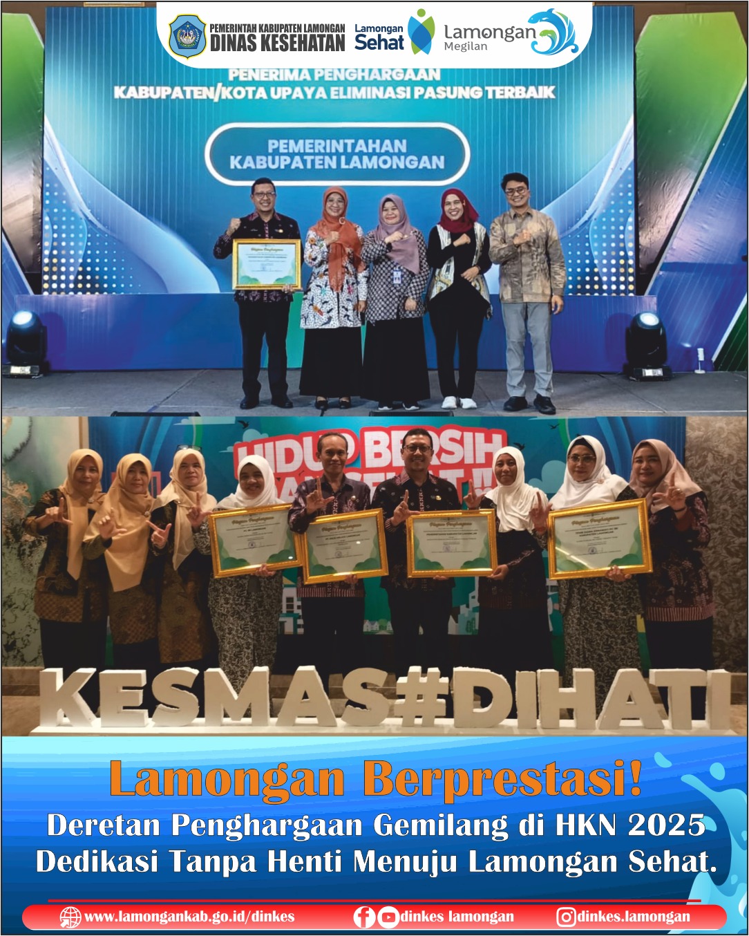 Foto: “Lamongan Berprestasi! Deretan Penghargaan Gemilang di HKN 2025 Dedikasi Tanpa Henti Menuju Lamongan Sehat”