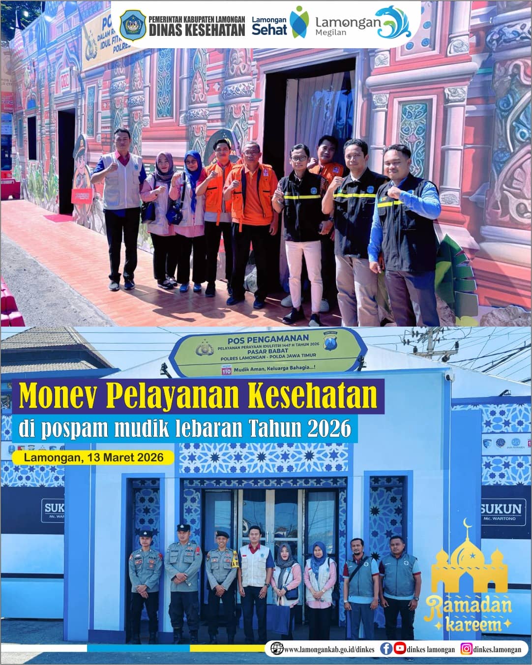 Foto: Monev Pelayanan Kesehatan di Pospam Lebaran 2026: Pastikan Pemudik Aman dan Sehat.