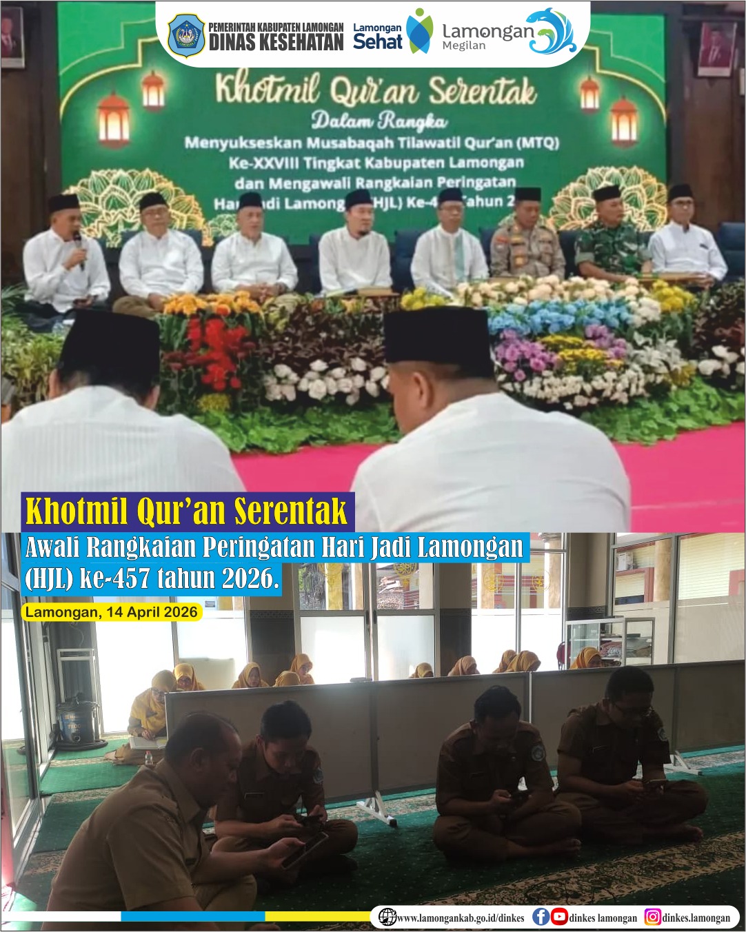 Foto: Khotmil Qur’an Serentak Awali Rangkaian Peringatan Hari Jadi Lamongan ke-457 tahun 2026.