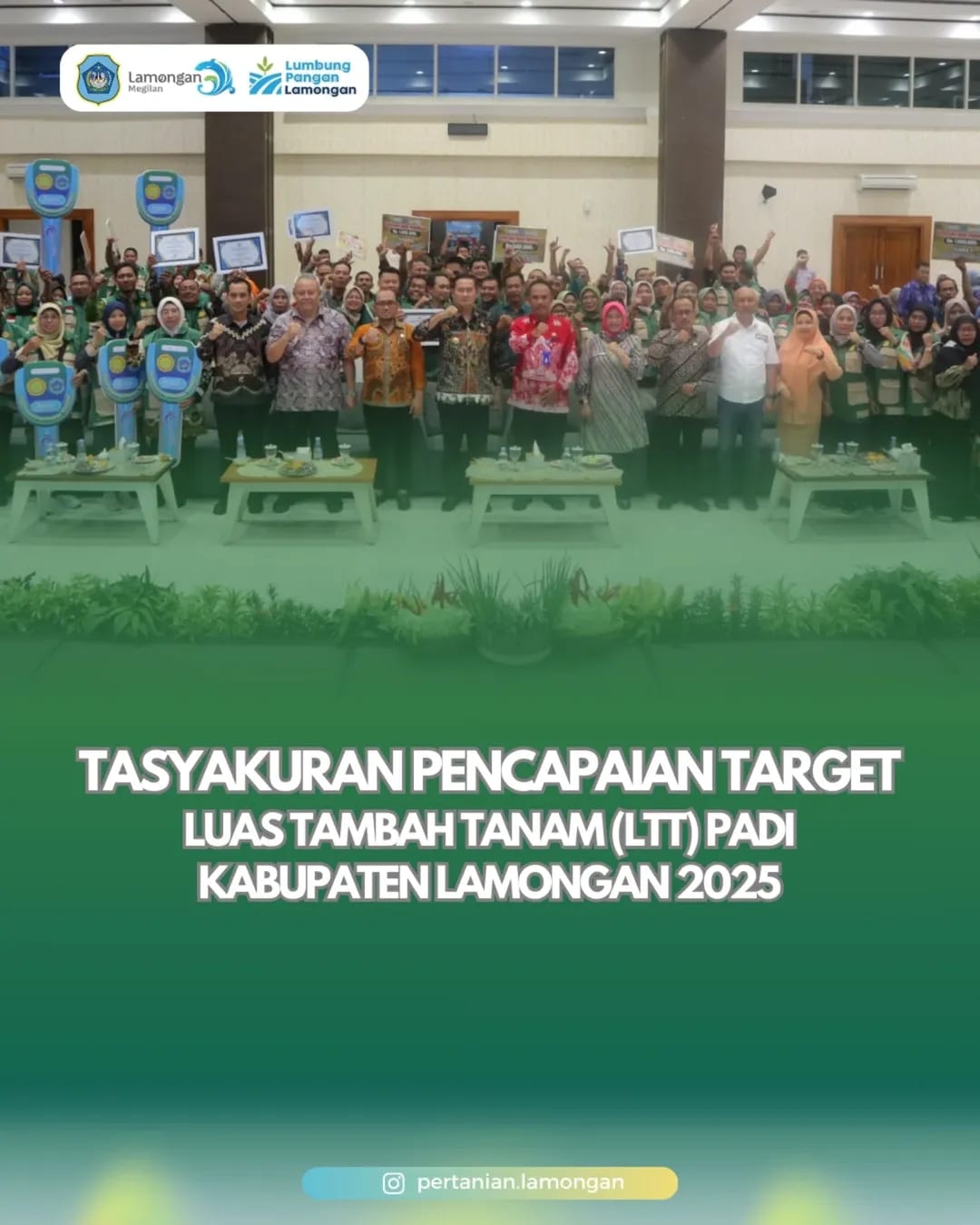 Foto: Tasyakuran Pencapaian Target Luas Tambah Tanam (LTT) Padi Kabupaten Lamongan Tahun 2025