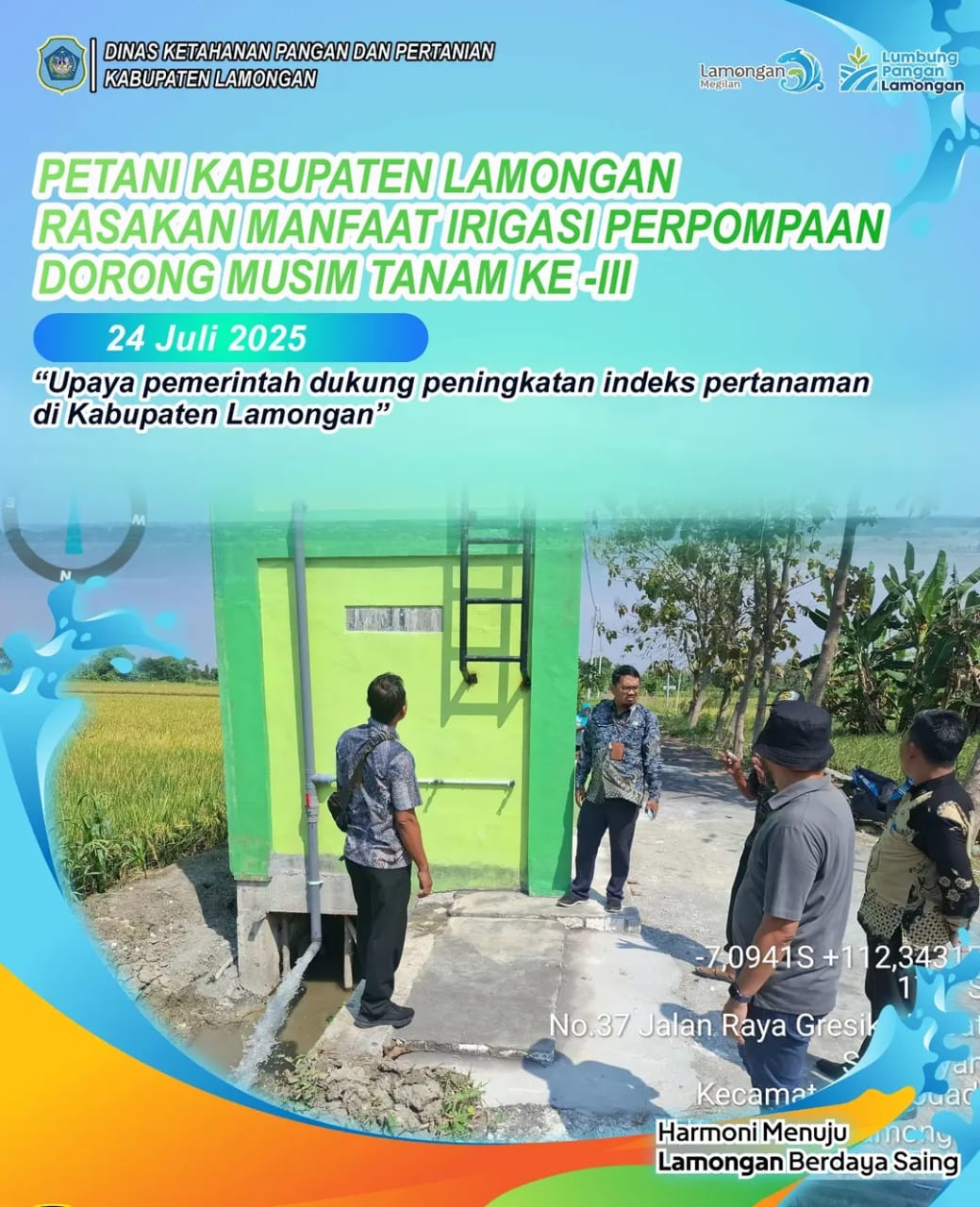 Foto: Petani Lamongan Rasakan Manfaat Irigasi Perpompaan dari APBN 2025.