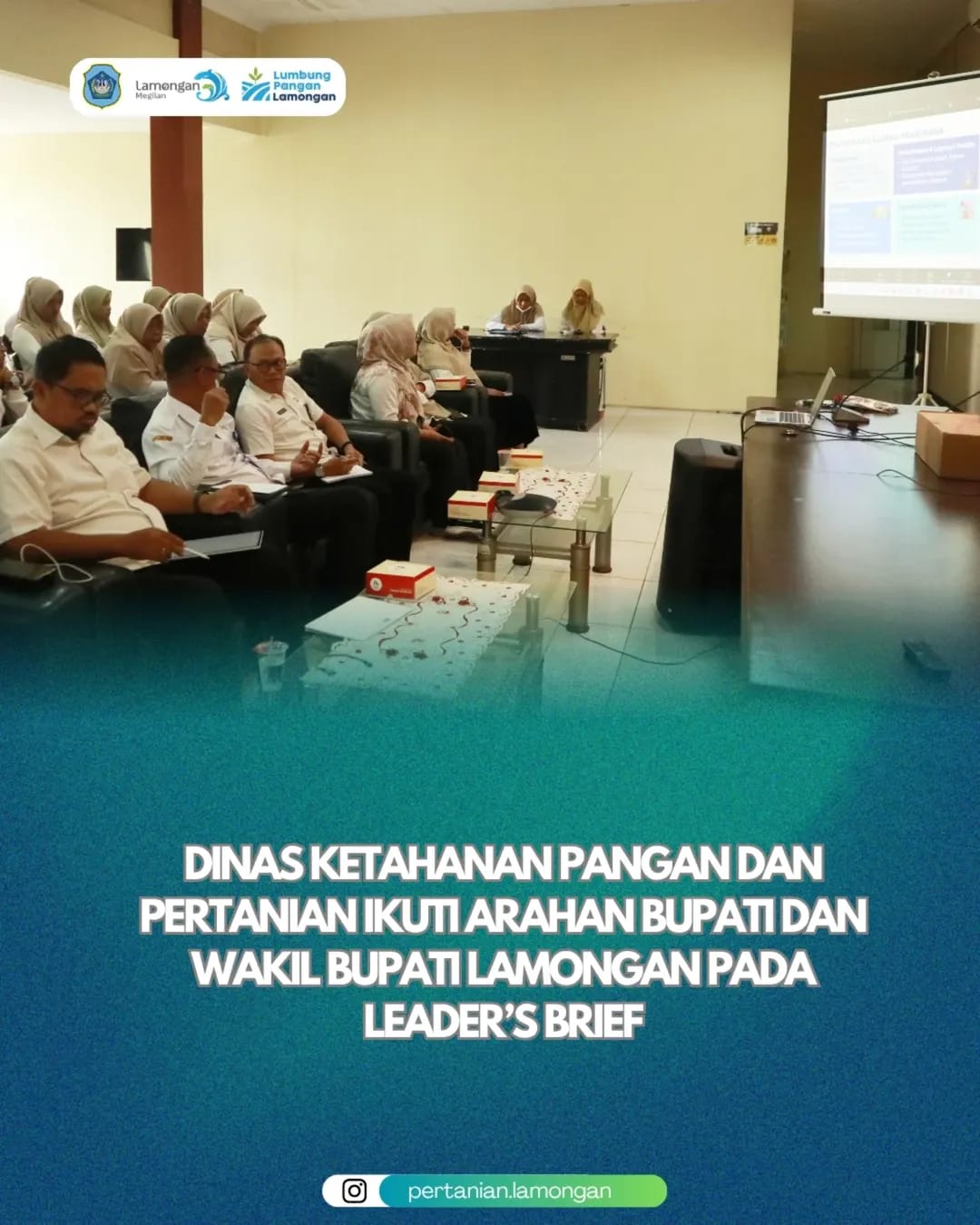 Foto: Dinas Ketahanan Pangan dan Pertanian Ikuti Arahan Bupati dan Wakil Bupati Lamongan pada Leader’s Brief