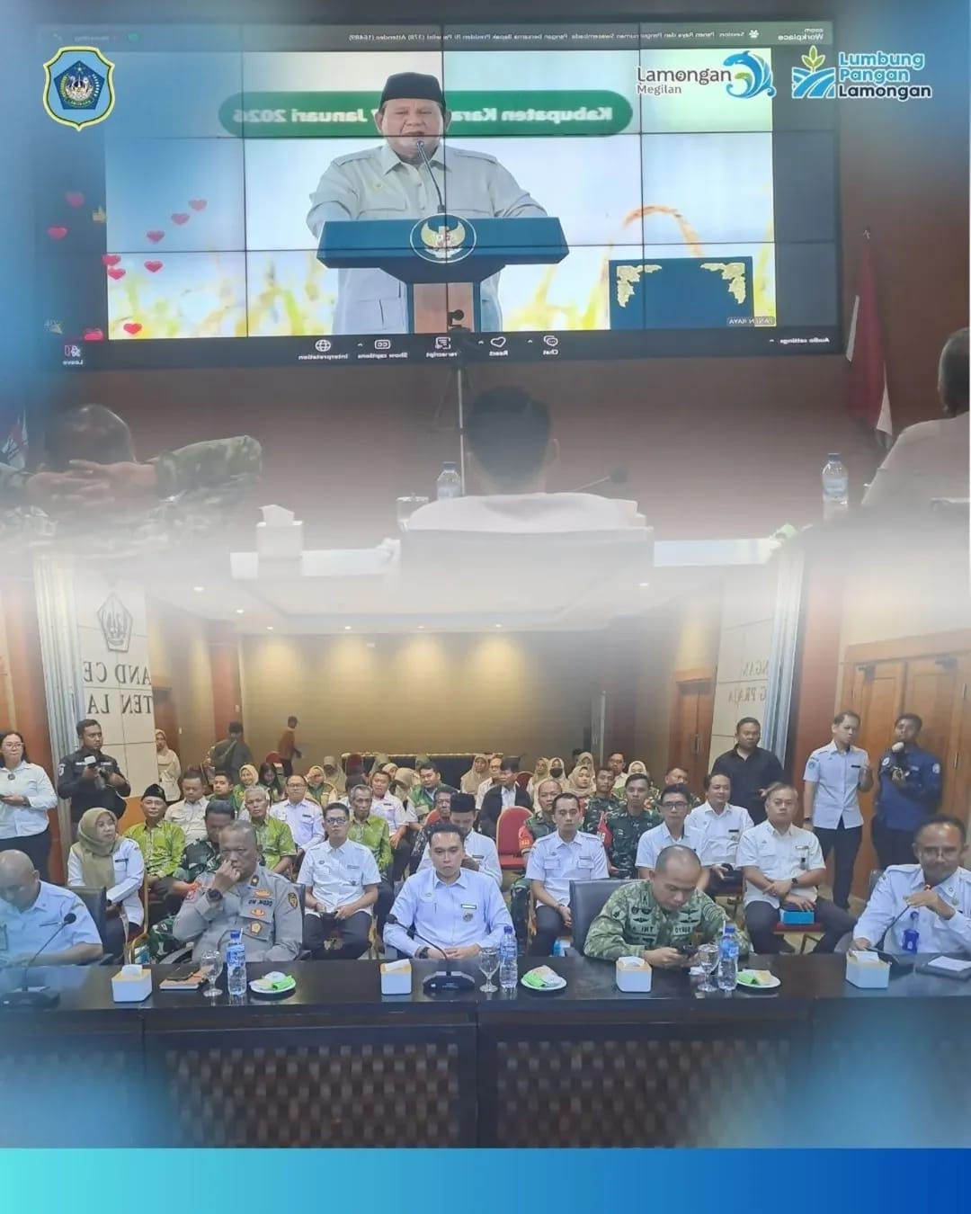 Foto: Kementerian Pertanian Republik Indonesia menyelenggarakan Panen Raya Nasional dan Pengumuman Swasembada Pangan bersama Presiden Republik Indonesia.