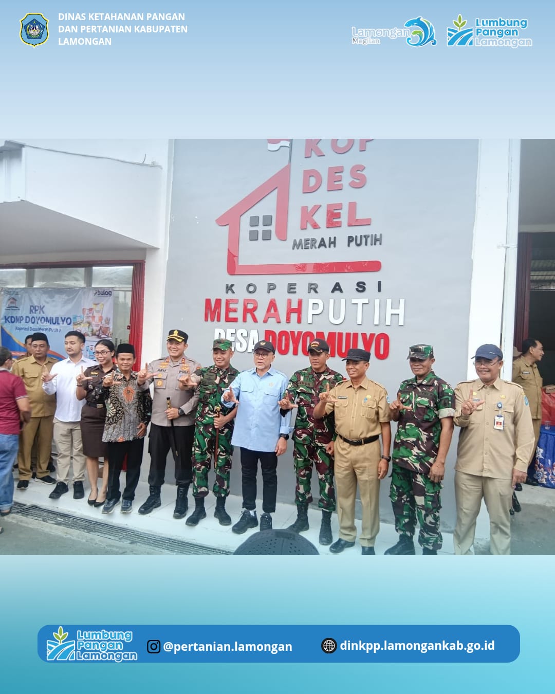 Menko Pangan meninjau capaian progres KDMP di Desa Doyomulyo Kecamatan Kembangbahu