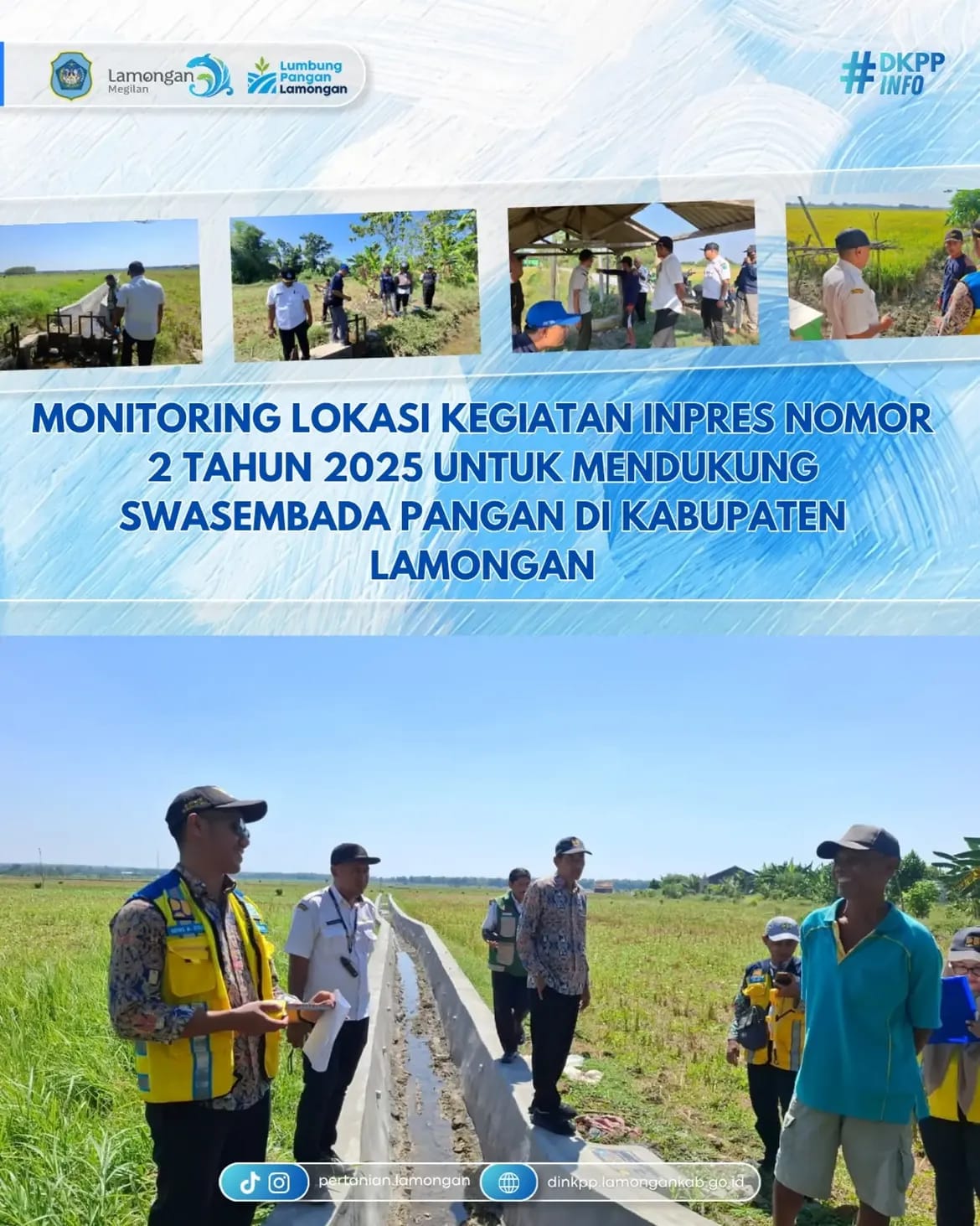 Monitoring Lokasi Kegiatan Inpres Nomor 2 Tahun 2025 untuk Mendukung Swasembada Pangan di Kabupaten Lamongan