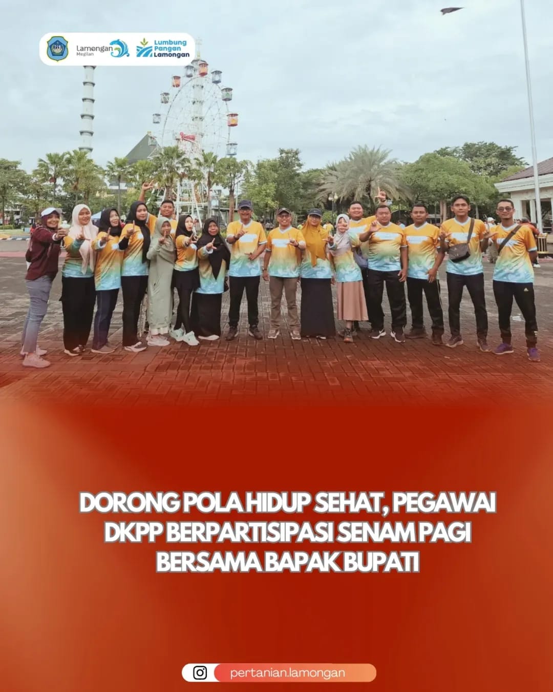 Foto: Dorong Pola Hidup Sehat, Pegawai DKPP Berpartisipasi Senam Pagi Bersama Bapak Bupati