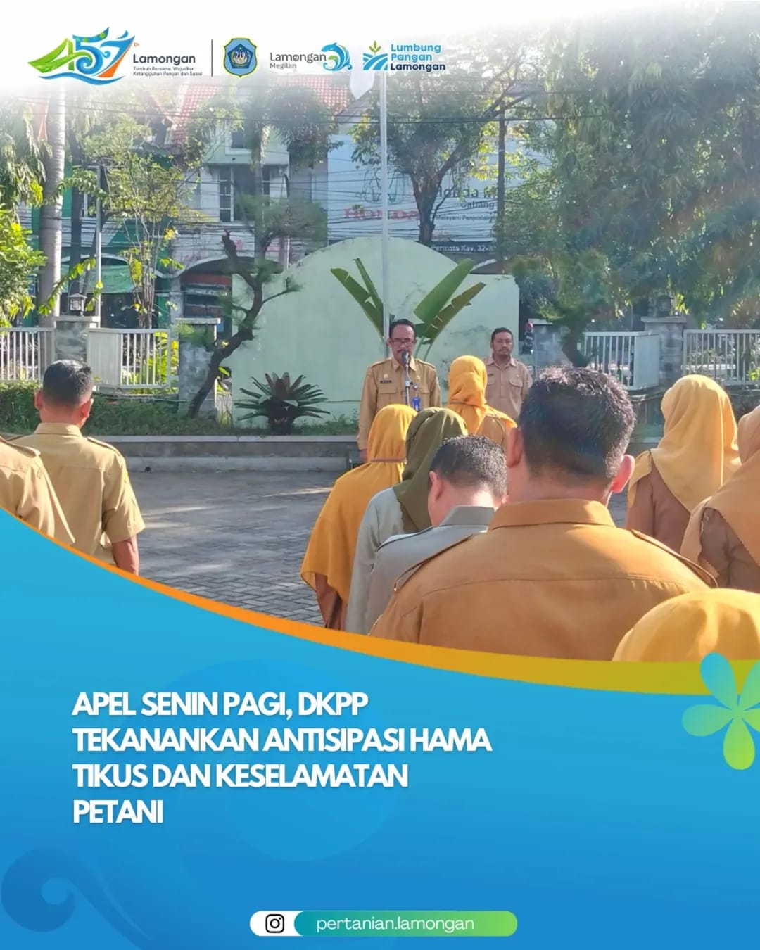 Foto: Apel Senin Pagi, DKPP Lamongan Tekankan Antisipasi Hama Tikus dan Keselamatan Petani