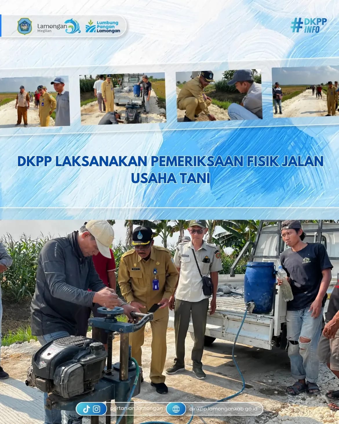 Dinas Ketahanan Pangan dan Pertanian Laksanakan Pemeriksaan Fisik Jalan Usaha Tani
