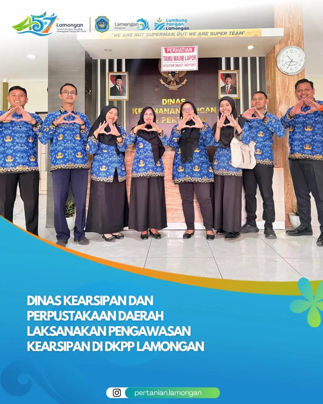 Foto: Dinas Kearsipan dan Perpustakaan Daerah Laksanakan Pengawasan Kearsipan di DKPP Lamongan