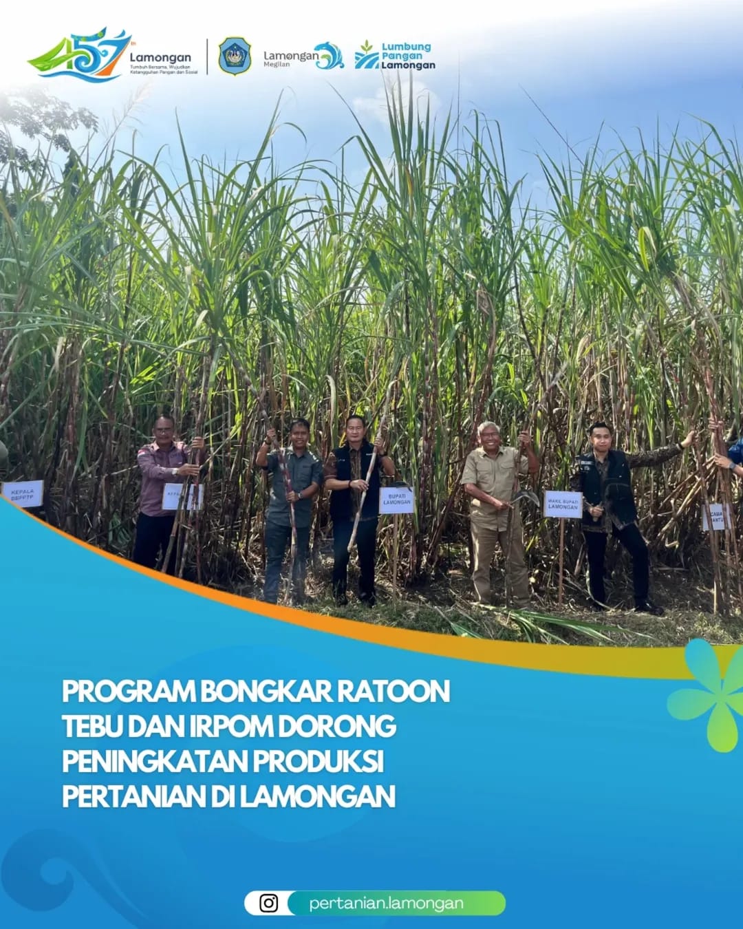Foto: Program Bongkar Ratoon Tebu dan Irpom Dorong Peningkatan Produksi Pertanian di Lamongan