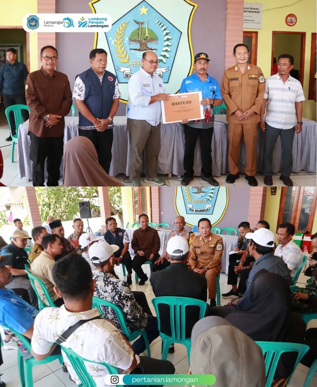 Foto: Bupati Lamongan Salurkan Bantuan dan Koordinasikan Penanganan Banjir Bersama Camat dan Kades
