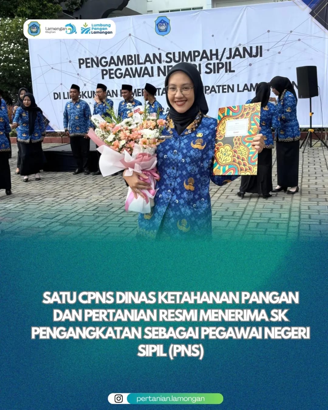 Foto: Satu CPNS Dinas Ketahanan Pangan dan Pertanian Resmi Menerima SK Pengangkatan sebagai Pegawai Negeri Sipil (PNS)