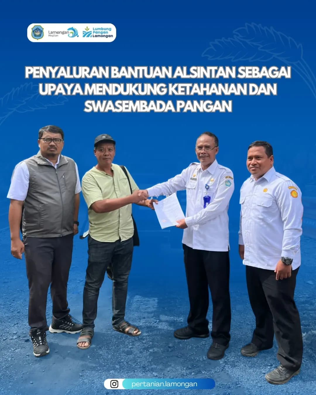 Penyaluran Bantuan Alsintan sebagai Upaya Mendukung Ketahanan dan Swasembada Pangan