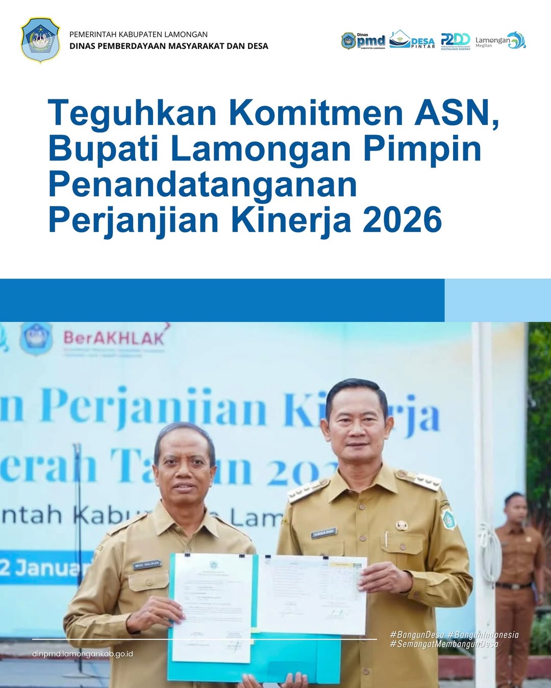 Foto: TEGUHKAN KOMITMEN ASN, BUPATI LAMONGAN PIMPIN PENANDATANGANAN PERJANJIAN KINERJA 2026