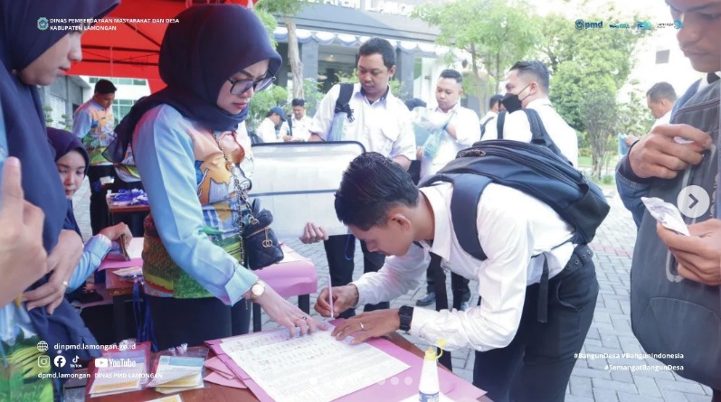 Foto: TINGKATKAN KAPASITAS DAN KEDISIPLINAN, 213 APARATUR DESA IKUTI PROGRAM PRIMA DESA LAMONGAN