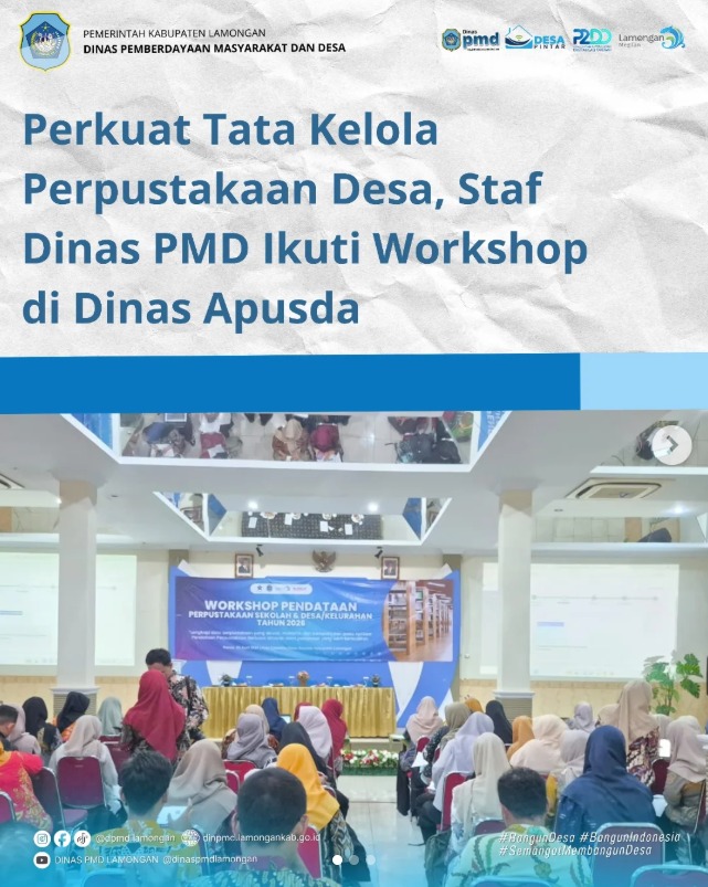 Foto: PERKUAT TATA KELOLA PERPERUSTAKAAN DESA, STAF DINAS PMD IKUTI WORKSHOP DI DINAS APUSDA