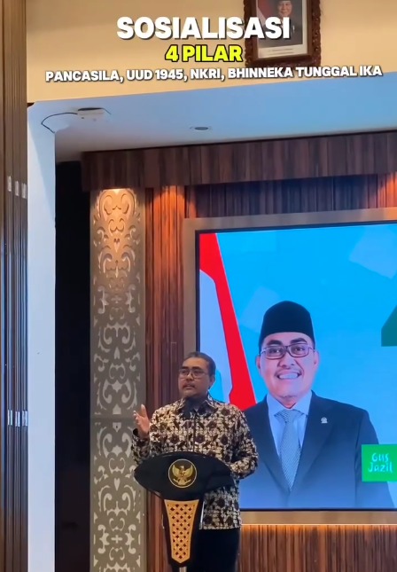 Foto: SINERGI MEMBANGUN DESA, DINAS PMD LAMONGAN HADIRI SOSIALISASI 4 PILAR KEBANGSAAN
