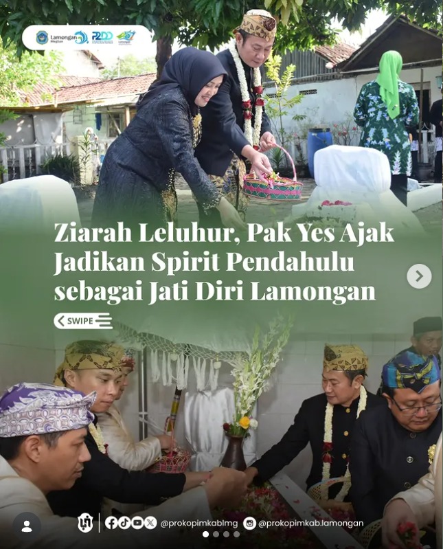 Foto: ZIARAH LELUHUR, PAK YES AJAK JADIKAN SPIRIT PENDAHULU SEBAGAI JATI DIRI LAMONGAN