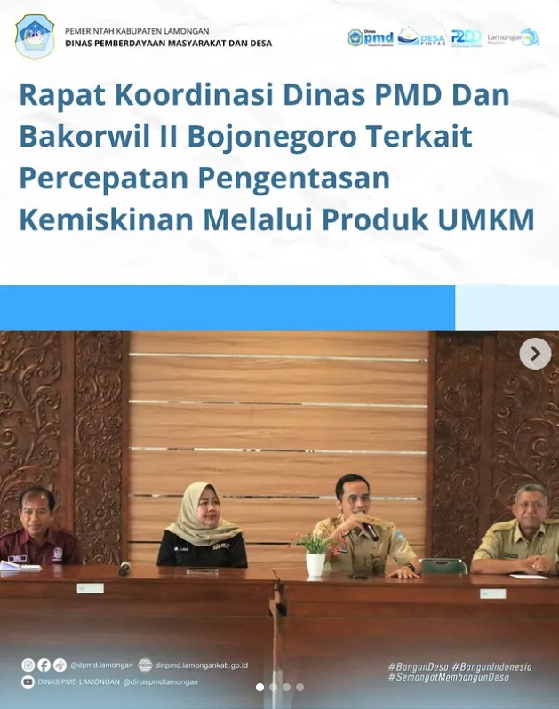 Foto: RAPAT KOORDINASI DINAS PMD BERSAMA BAKORWIL II BOJONEGORO TERKAIT PERCEPATAN PENGENTASAN KEMISKINAN MELALUI PRODUK UMKM
