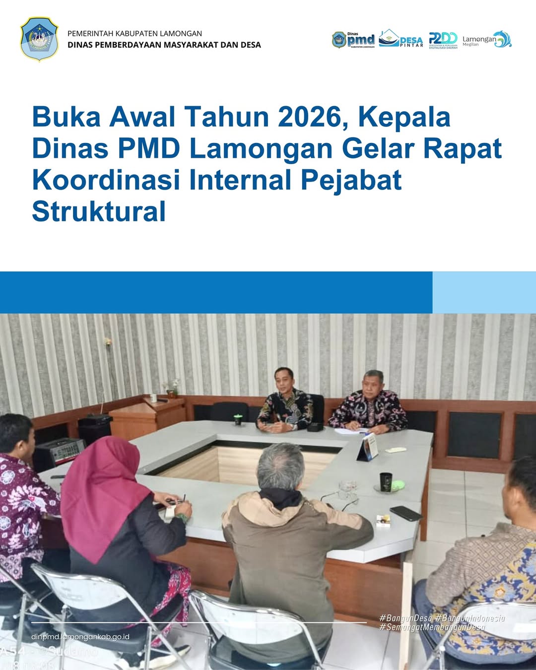 BUKA AWAL TAHUN 2026, KEPALA DINAS PMD LAMONGAN GELAR RAPAT KOORDINASI INTERNAL PEJABAT STRUKTURAL
