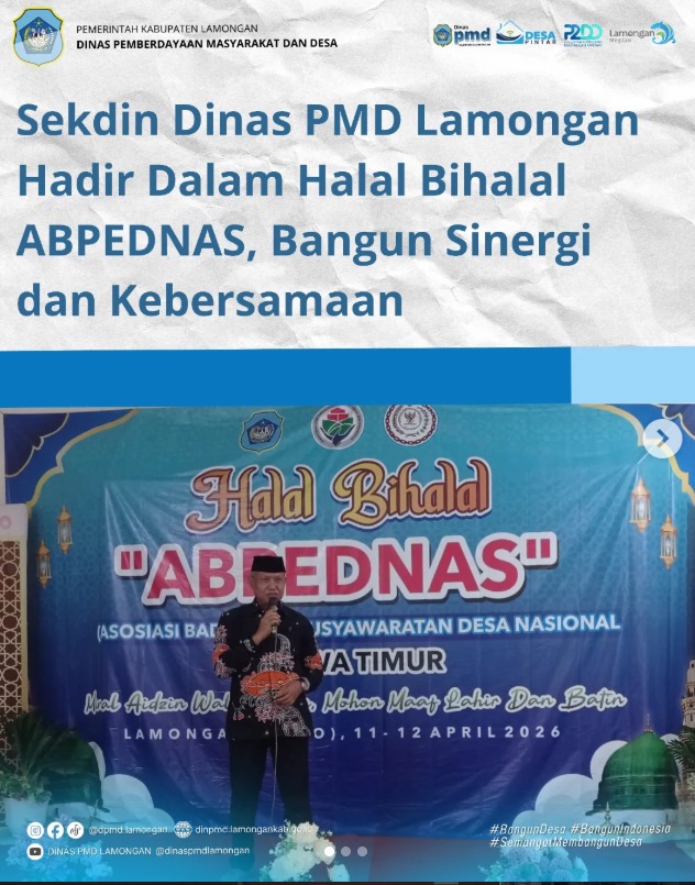 Foto: SEKDIN DINAS PMD LAMONGAN HADIR DALAM HALAL BIHALAL ABPEDNAS, BANGUN SINERGI DAN KEBERSAMAAN