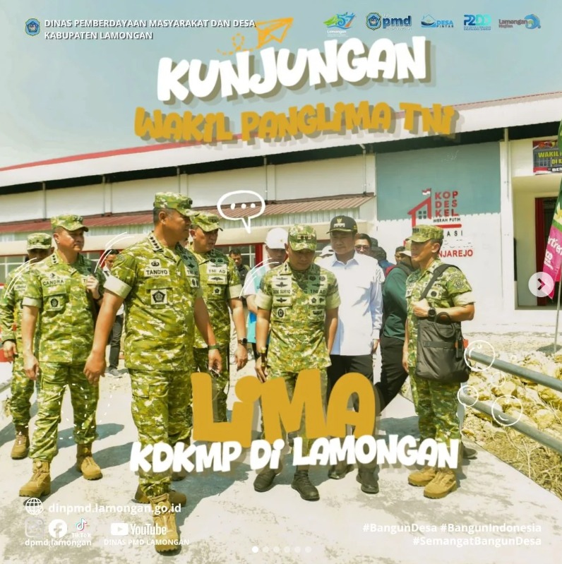 Foto: Kepala Dinas PMD Kabupaten Lamongan Ikut Serta Menyukseskan Kunjungan Kerja Wakil Panglima TNI