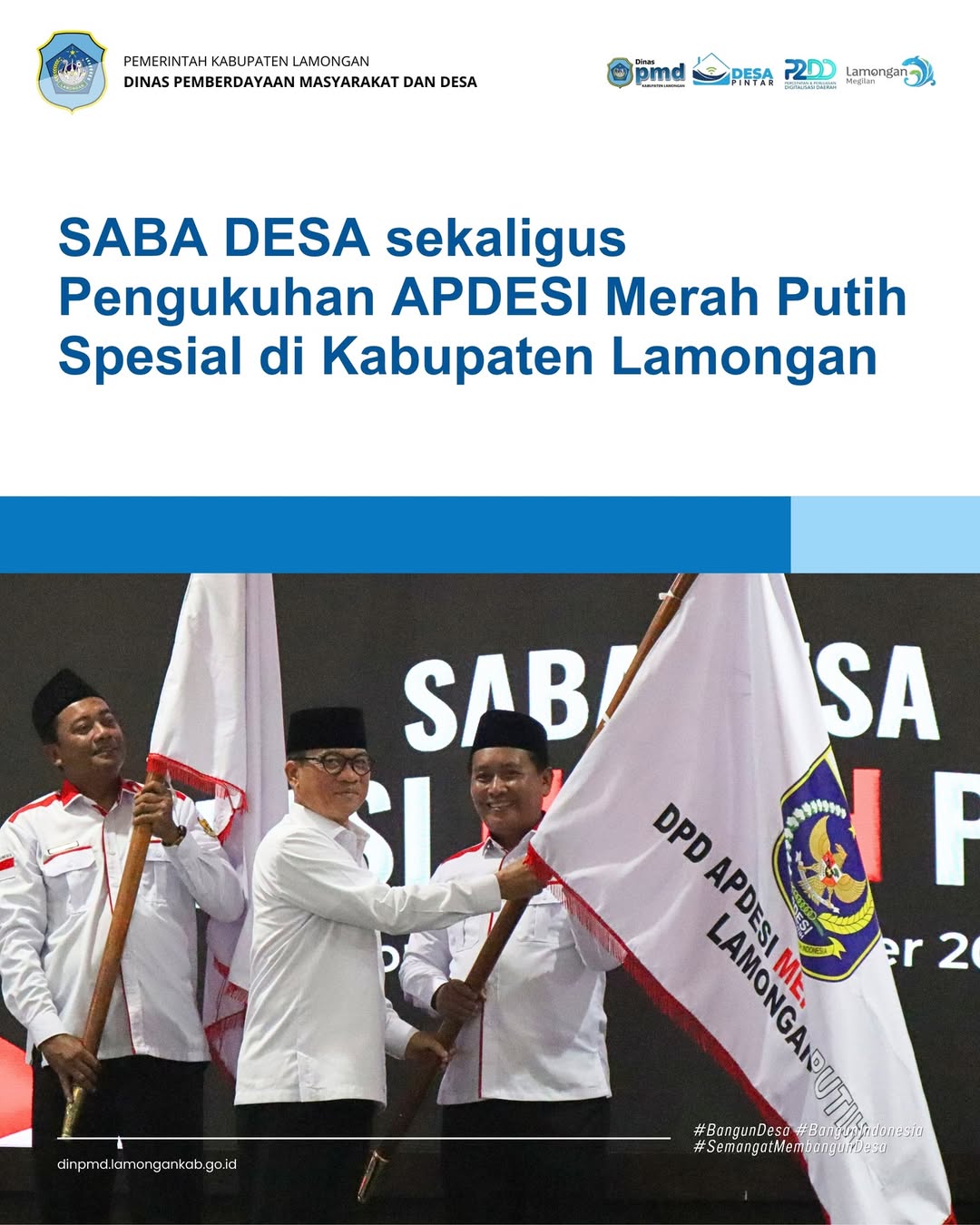 Foto: SABA DESA SEKALIGUS PENGUKUHAN APDESI MERAH PUTIH SPESIAL DI KABUPATEN LAMONGAN