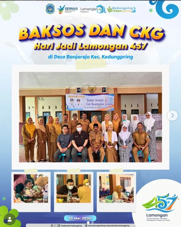 Foto: BAKSOS DAN CKG HARIJADI LAMONGAN 457 DI DESA BANJAREJO KEC. KEDUNGPRING