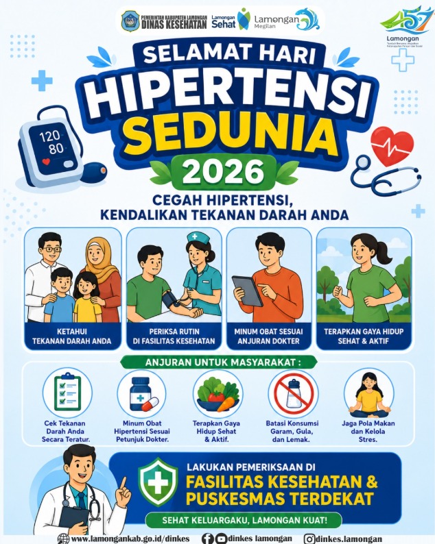 Foto: SELAMAT HARI HIPERTENSI SEDUNIA 2026 CEGAH HIPERTENSI, KENDALIKAN TEKANAN DARAH ANDA