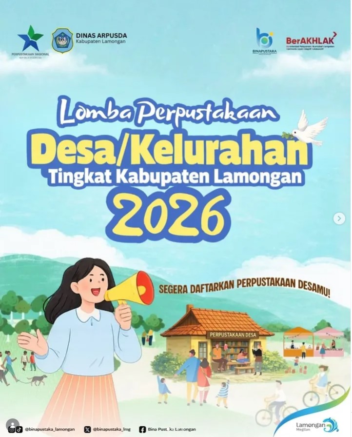 Foto: Lomba Perpustakaan Desa/Kelurahan Tingkat Kabupaten Lamongan 2026 segera dibuka!