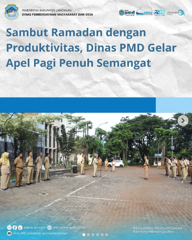 Foto: SAMBUT RAMADAN DENGAN PRODUKTIVITAS, DINAS PMD GELAR APEL PAGI PENUH SEMANGAT
