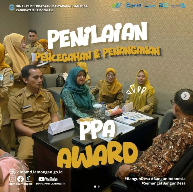 Foto: DINAS PMD LAMONGAN PERKUAT PERAN DALAM PENILAIAN PPA AWARD, FOKUS CEGAH PERNIKAHAN DINI