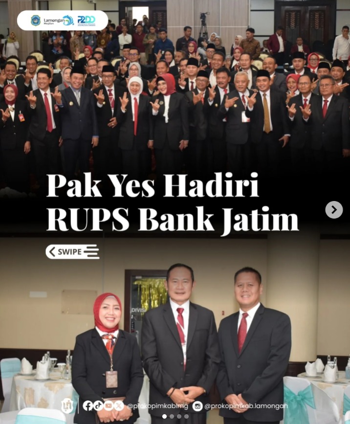 Foto: PAK YES HADIRI RUPS BANK JATIM