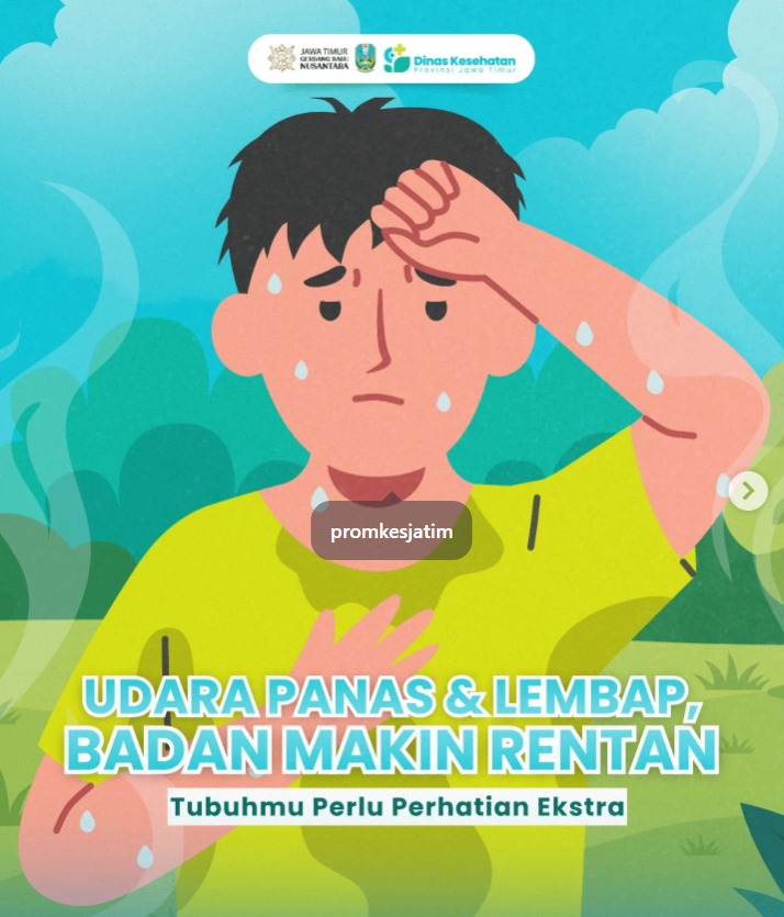 Foto: UDARA PANAS & LEMBAP, BADAN MAKIN RENTAN. TUBUHMU PERLU PERHATIAN EKSTR