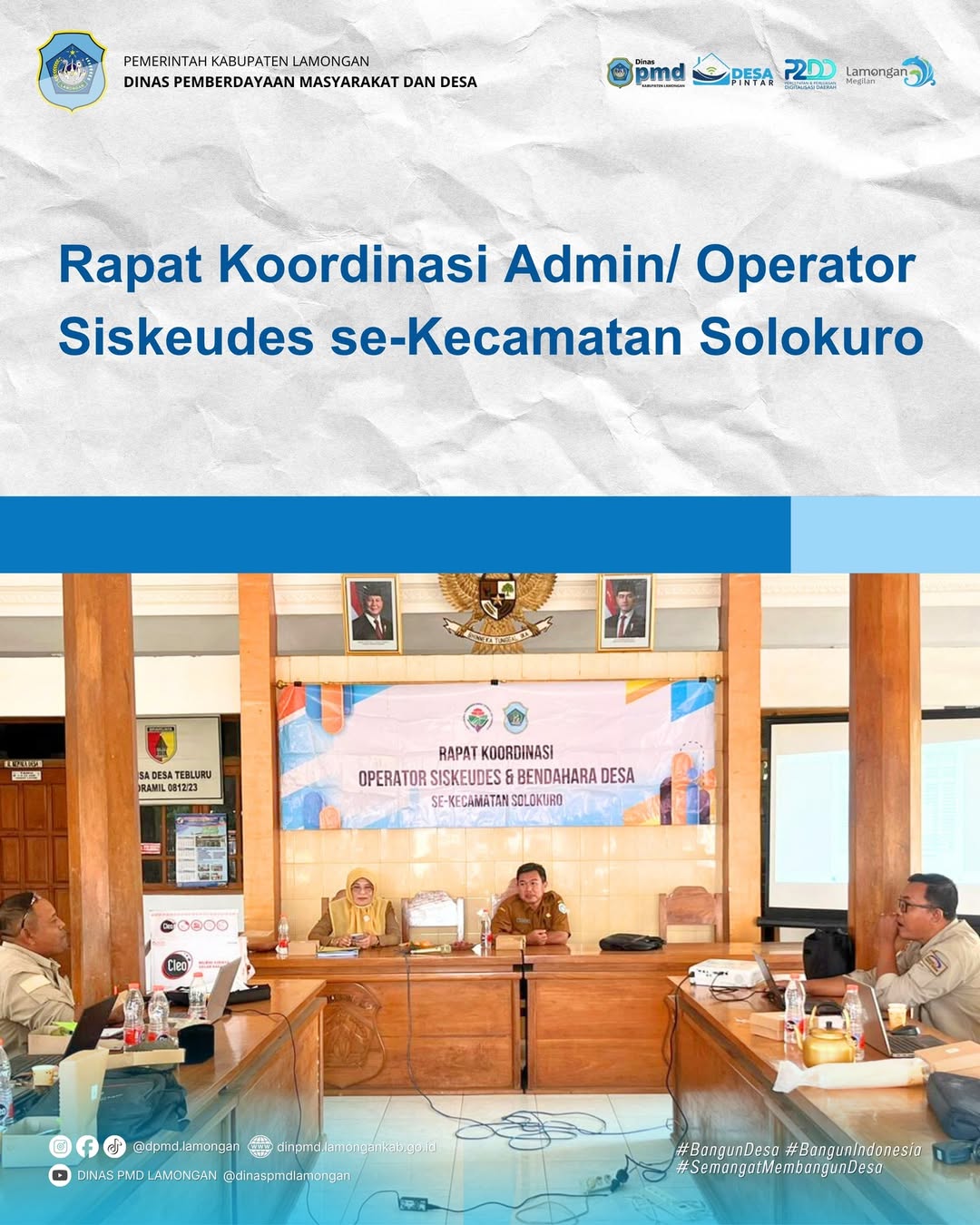 Foto: RAPATKOORDINASI ADMIN / OPERATOR SISKEUDES SE-KECAMATAN SOLOKURO