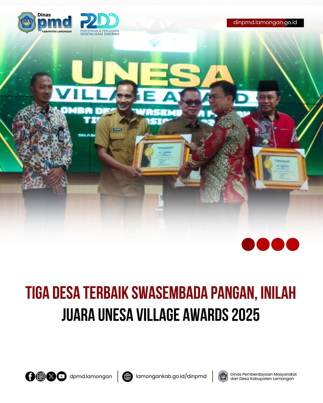 TIGA DESA TERBAIK SWASEMBADA PANGAN, INILAH JUARA UNESA VILLAGE AWARDS 2025