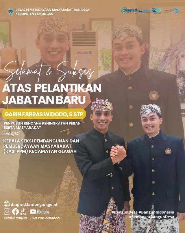 GARIN FARRAS WIDODO RESMI JABAT KASI PPM KECAMATAN GLAGAH