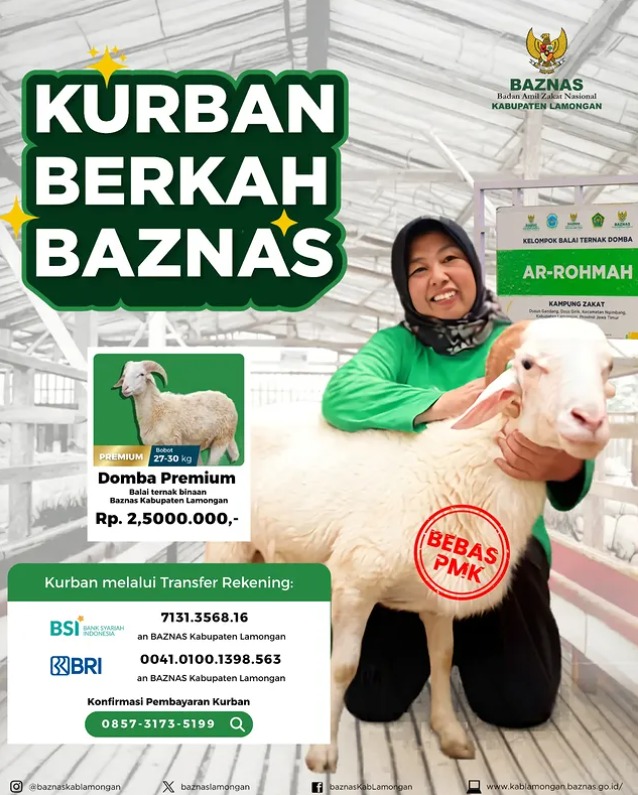 Foto: KURBAN BERKAH BERSAMA BAZNAS KAB. LAMONGAN 2026