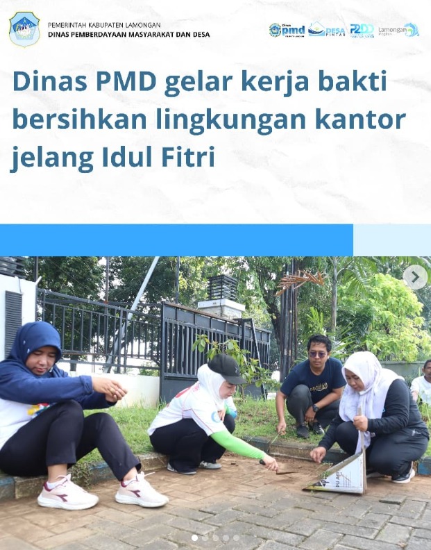 Foto: DINAS PMD GELAR KERJA BAKTI BERSIHKAN LINGKUNGAN KANTOR JELANG IDUL FITRI
