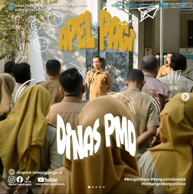 Foto: APEL PAGI DINAS PMD KABUPATEN LAMONGAN, KEPALA DINAS TEKANKAN OPTIMALISASI KINERJA DALAM MENJALANKAN TUPOKSI